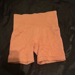 Colsie Pink and Orange Bike Shorts with Seamless Waistband
